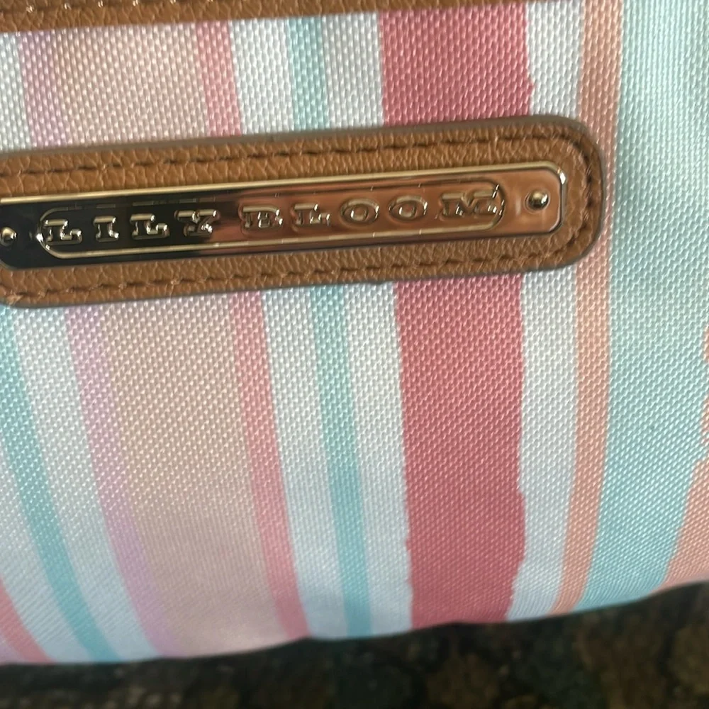 Lily Bloom NWT Painted Stripe Maggie Satchel Bag - Picture 9 of 17
